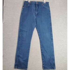 Wrangler Men Jeans 38x36 Blue Denim Cowboy Cut Original Fit Tapered Rodeo 13MWZ